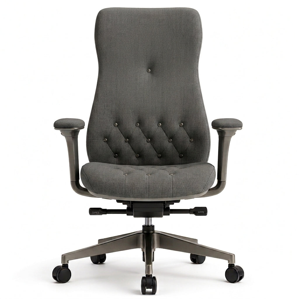 Executive Velvet Ergonomic Office Chair High-Back Tufted Swivel Desk Chair